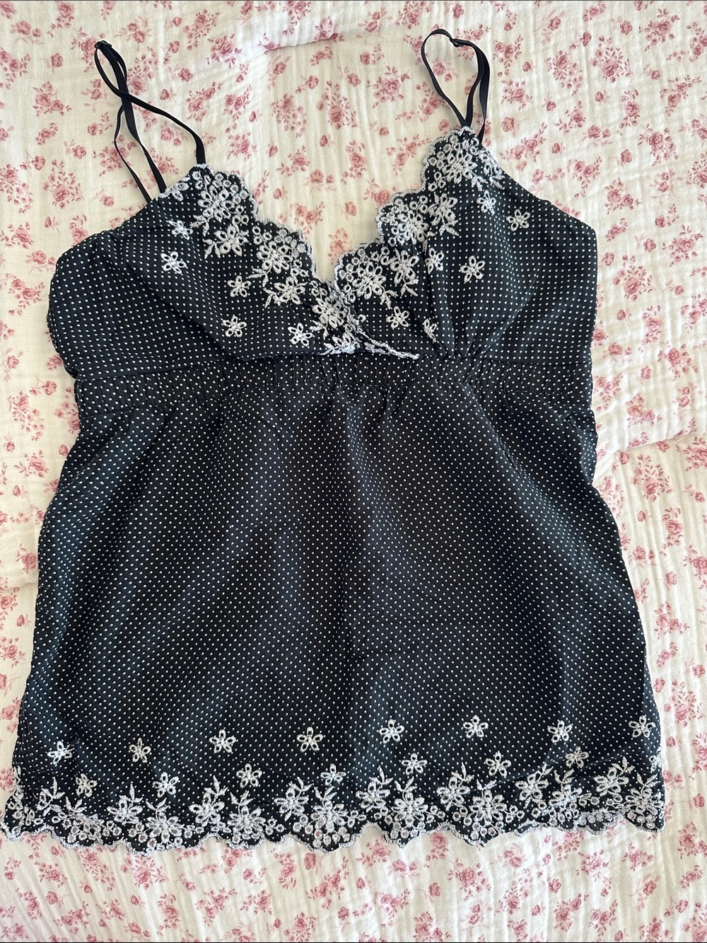 Y2K Babydoll Eyelet Top